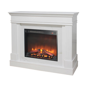 English Elm 44" Electric Fireplace Mantel with 3d Flame Led Insert for Living or Bedroom W1769P356642