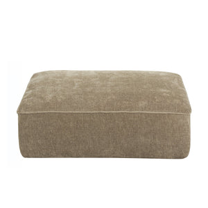 English Elm 122" L-shaped Sectional with Deep Chaise High Density Foam Low Profile Living Room Sofa Off-White+Natural N767P371309O