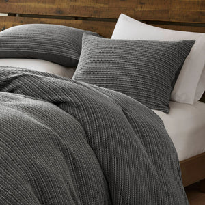 English Elm 3PCS King Comforter Set – Plush Washed Microfiber Comforter & Shams, Hypoallergenic 100% Poly Fill Luxury Charcoal 11.5 L x 9.5 W x 9 H B035P341121