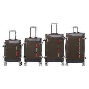 English Elm Softside Expandable Spinner Luggage Set Four Piece Lightweight Travel Collection Sage Green T3292P343901