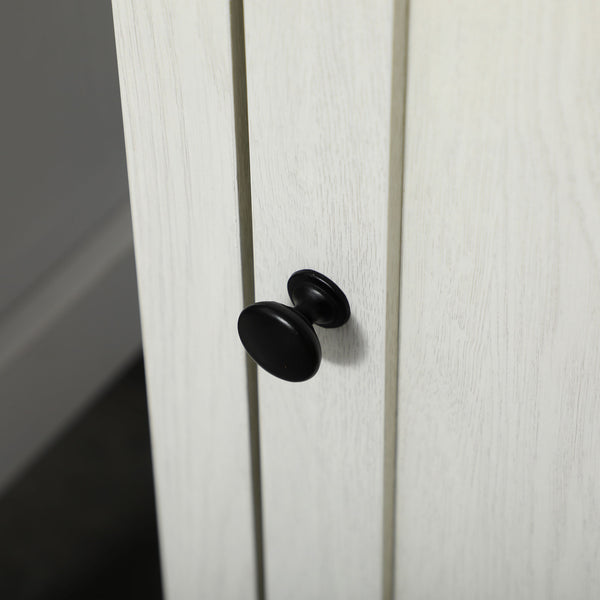 English Elm Kleankin Slim Freestanding Bathroom Storage Cabinet With Triple Shelves, Adjustable Linen Tower, White W2225P217009