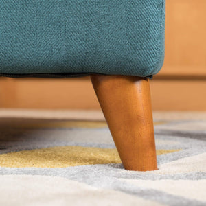 English Elm Christopher Knight Home® - Home Tufted Ainsley Button Storage Ottoman Bench with Hinged Lid, 38" Wide Fabric Seat, Birch Legs, Stylish Hidden Storage for Living Room or Bedroom Teal 74491.00TEL