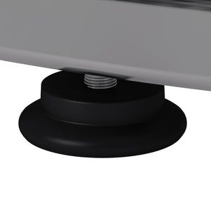 English Elm 31.50'' Sculptural Chrome Ring Base Coffee Table Gray Tempered Glass Luxury Living Room W757P412775