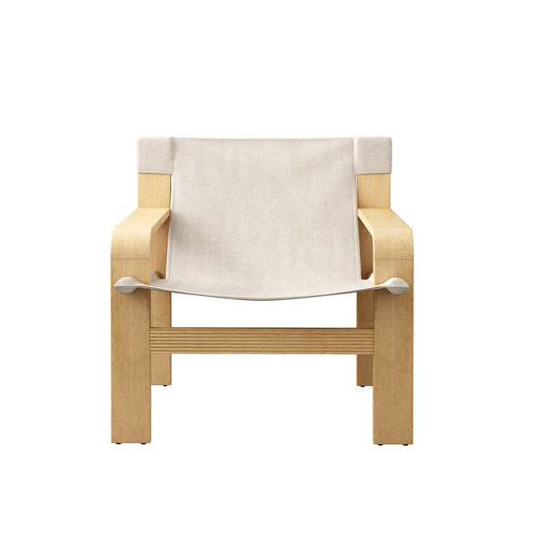 English Elm Detachable Oak Accent Chair with Solid Wood Frame, Wide Armrest, Removable Washable Linen Cover White W2336P251803
