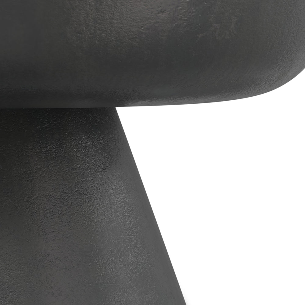 English Elm Charmaine Handcrafted 30" Round Pedestal Coffee Table in Black Nickel Finish — Durable Cast Aluminum Design B136P239031