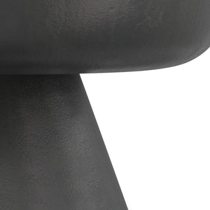 English Elm Charmaine Handcrafted 30" Round Pedestal Coffee Table in Black Nickel Finish — Durable Cast Aluminum Design B136P239031