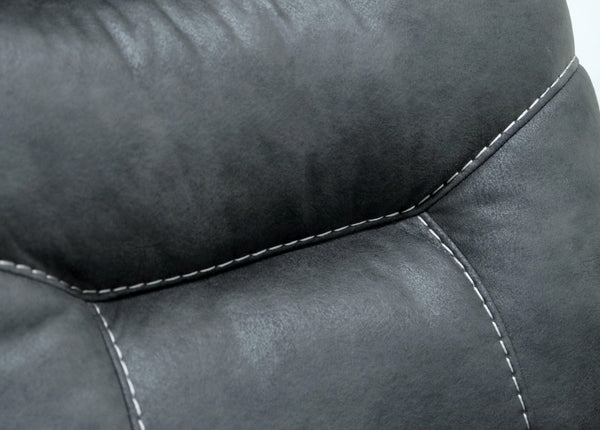 English Elm Wallace & Bay - Gray Swivel Gliding Recliner – Charcoal Fabric Accent Chair with Easy-Care Upholstery, Modern Comfort B361P384414