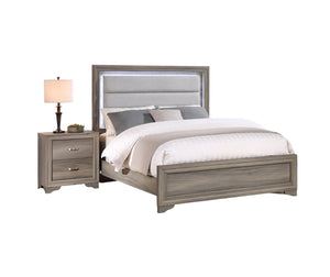 English Elm Modern 1pc Nightstand Compact Wooden Bedside Table with 2 Drawers — Space-Saving Stylish Storage B011P197293