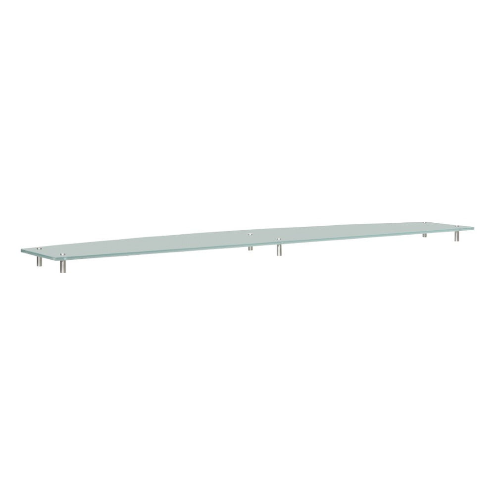 OSP Home Furnishings Napa Tempered Glass Floating Desk Top for Modern Reception Areas with Polished Edges NAP-123