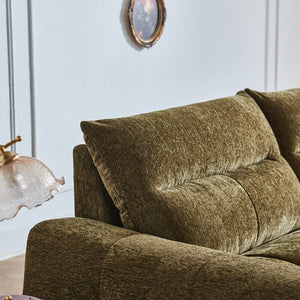 English Elm Premium Chenille High-back Sofa Solid Hardwood Frame Ergonomic Seat for Spacious Living Green W1765S00139