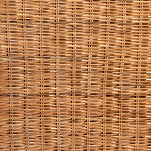 English Elm Modern Woven Rattan Mahogany Wood Counter Stool Bohemian Kitchen Seating B2750P470072