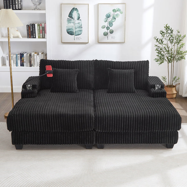 English Elm Swivel Barrel Accent Chair Chenille Tufted Round Club Seat for Living Room Lounge Black N719S002270B