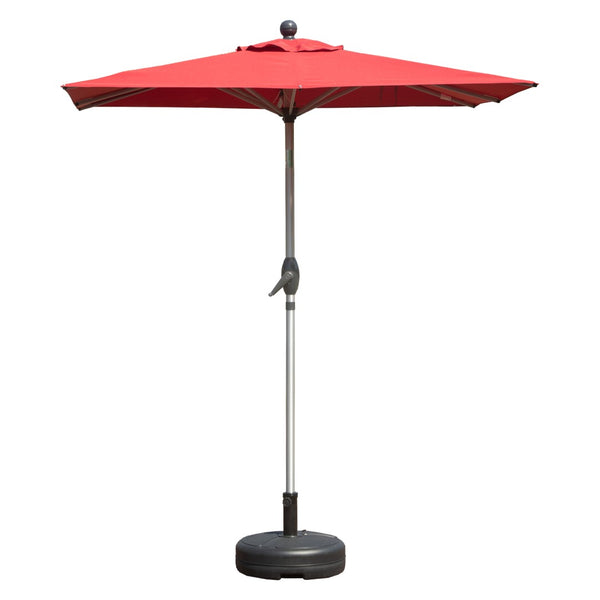 English Elm Rectangle Patio Umbrella With Crank Lift & Tilt Function - Stylish Brick Red Shade For Outdoor Comfort W1859P320940-GIGA