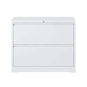 English Elm Lateral Steel Filing Cabinet Two Drawer Locking Anti-tip Home Office Storage W2735P428819
