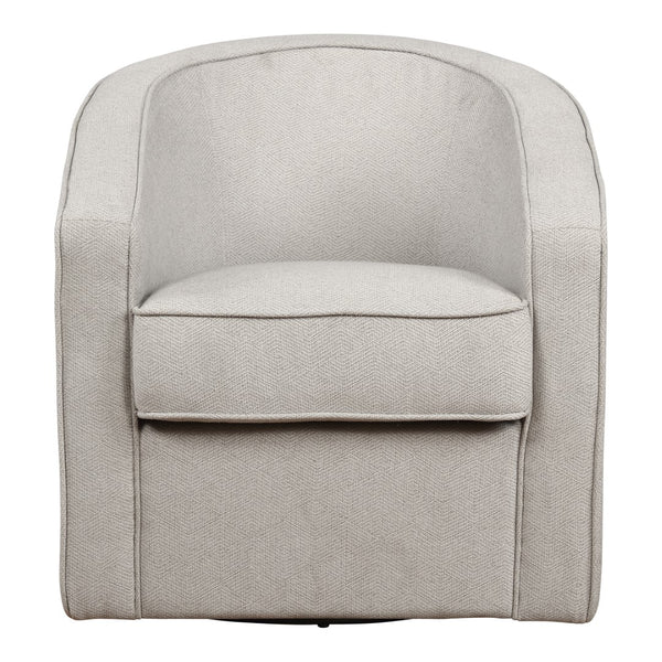 OSP Home Furnishings Danica Swivel Chair Grey Zig-Zag