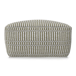English Elm Safford Handwoven Geometric Square Pouf in Recycled Pet Yarn for Patio or Living Room B136P427586
