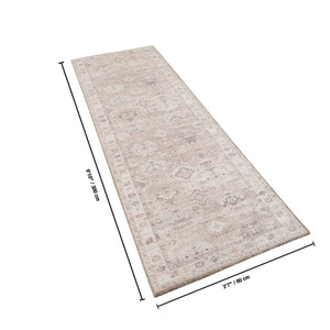 English Elm Oxford Traditional Polyester Runner Rug with Jute Backing for Hallways and Entryways B186P428916