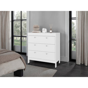 English Elm Wenge Finish 3-drawer Chest for Bedroom Storage with Modern Minimalist Appeal B062P486506