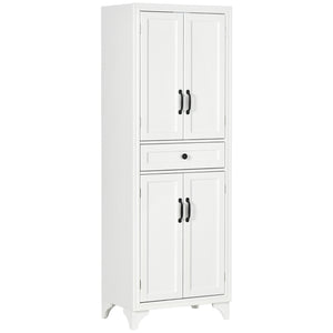 English Elm Homcom 67" Tall Freestanding Kitchen Pantry Cabinet With Adjustable Shelves & Drawer For Organized Storage W2225P229569