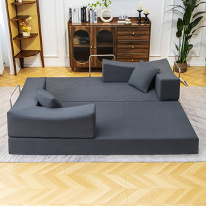 English Elm 2-In-1 Convertible Modular Sofa Bed With Memory Foam - Effortless Comfort & Style For Any Space! W3653P355639