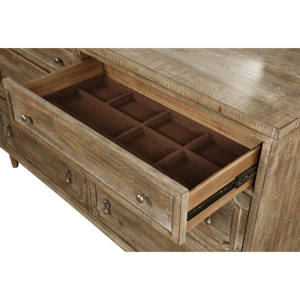 English Elm 6-drawer Reclaimed Pine Dresser Handcrafted with Cedar and Felt Lined Bedroom Storage B361P479669