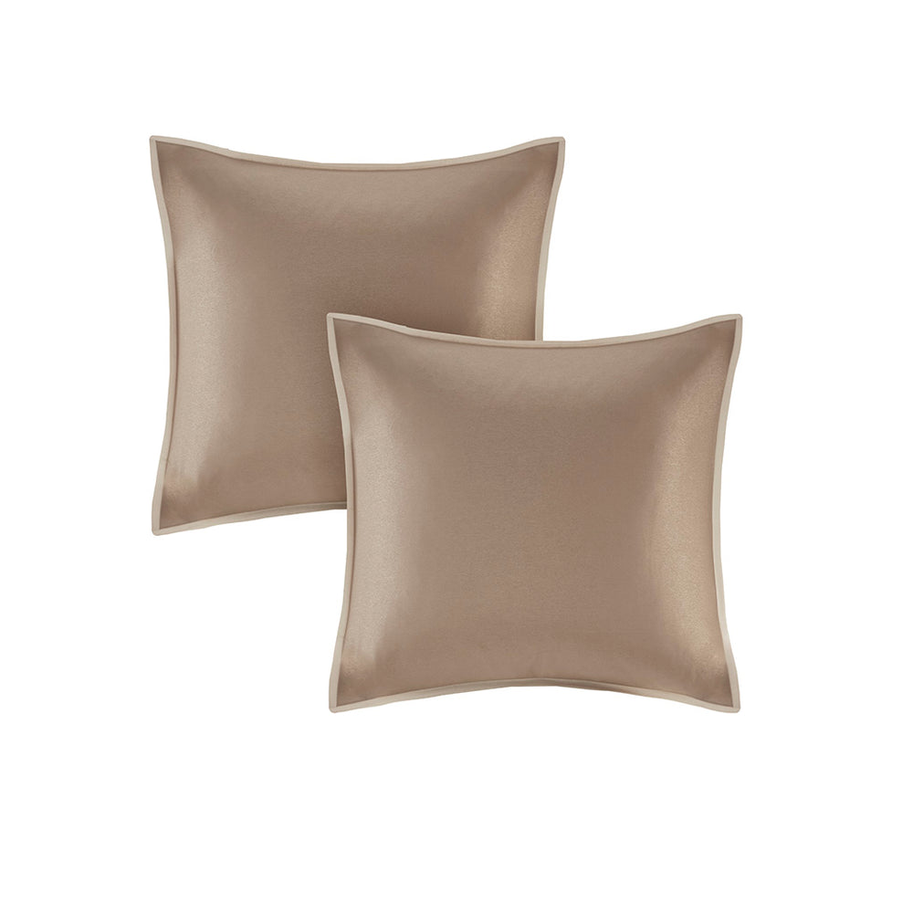 JLA Home Madison Park - 8 Embroidered Comforter Ensemble with Faux-Silk Sheen, Geometric Stitching, Euro Shams & Bed Skirt 92 L x 104 W x 1.5H MP10-4689