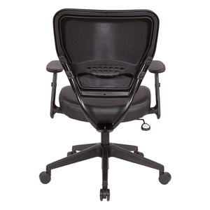 OSP Home Furnishings Silver Ion Antimicrobial Ergonomic Office Chair with Lumbar Support and Adjustable Arms Black 5500D-R107