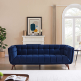 English Elm Ashcroft Furniture - Addison Large Navy-Blue Velvet Sofa