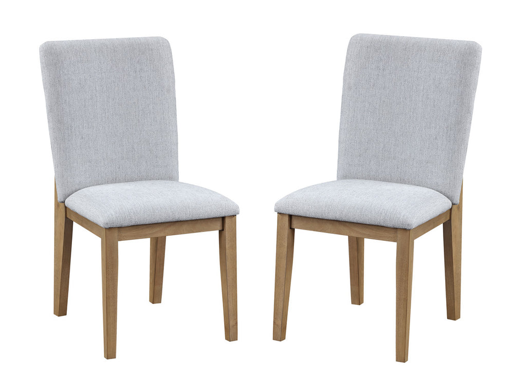 English Elm Torino Oak Finish Dining Chairs with Cream Seat and Black Metal Frame Set of Two B2749P413179
