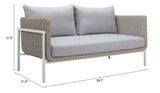 Frais Loveseat Gray 704016 Zuo Modern