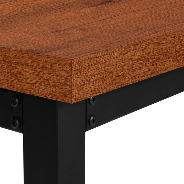 English Elm Computer Desk - 48" Adjustable Standing Desk With Cherry Laminate Top & Black Metal Frame For Home Office B2710P219891