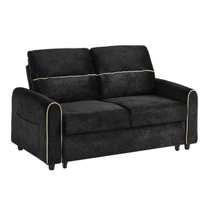 English Elm Swivel Barrel Accent Chair Chenille Tufted Round Club Seat for Living Room Lounge Black N719S002330B
