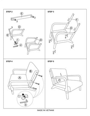 English Elm Dark Gray Modern Accent Chair with Corduroy Upholstery and Pillow, Low-Profile Reclined Design for Cozy Rooms B011P369876