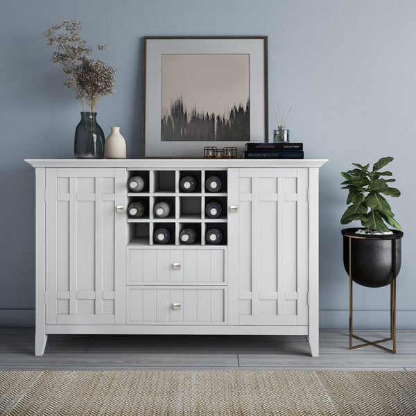 English Elm Bedford Sideboard Buffet With Wine Rack - Stylish White Storage Solution For Dining & Living Spaces B136P158487