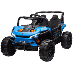 English Elm Qaba 12v Dual Motor Kids Ride on Utv Off Road Electric Car with Remote Control Blue W2225P249882