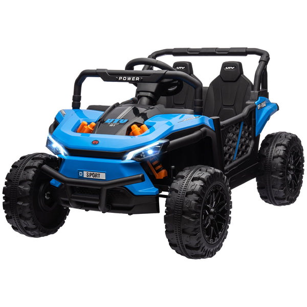English Elm Qaba 12v Dual Motor Kids Ride on Utv Off Road Electric Car with Remote Control Blue W2225P249882