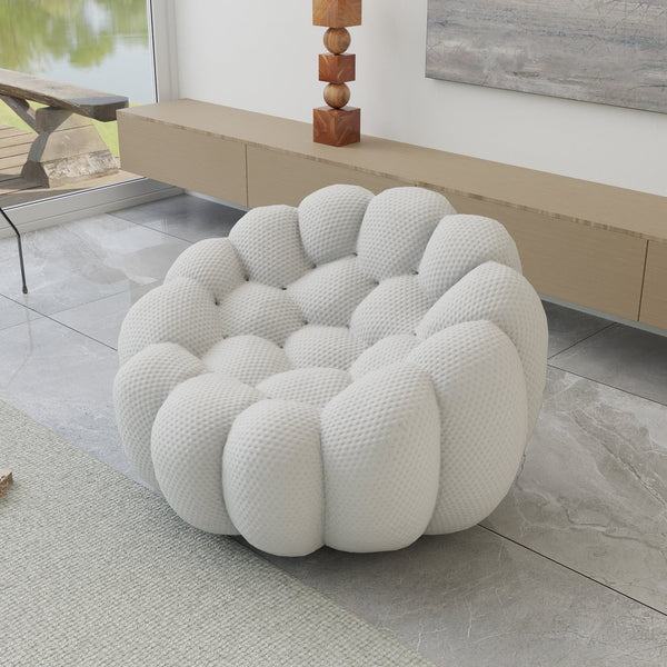 English Elm Bubble Modular Armless Sofa Seat In Light-Grey - Cozy, Versatile Design For Stylish Living Spaces B341P320913