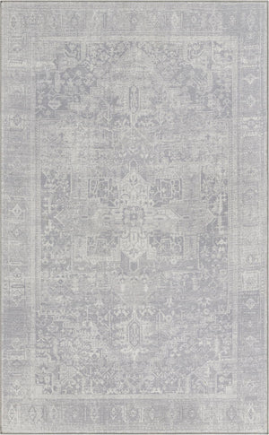 Unique Loom Timeless Peter Machine Made Abstract Rug Gray, Ivory 5' 1" x 8' 0"