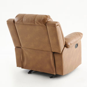 English Elm Charlotte Faux Leather Glider Recliner with Pub Back and Plush Cushion Support B050P322573
