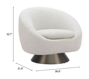 Zuo Modern Modan Swivel Chair In Misty Gray - Chic Modern Design, Durable Materials For Stylish Home Decor Gray 100% Polyester,Plywood,Steel 110437-zuo-modern