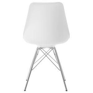 English Elm Marli Leatherette Dining Chairs with Chrome Eiffel Legs Modern Pair for Stylish Rooms B062P447718