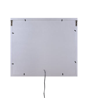 English Elm Noralie Glam Led Wall Mirror with Faux Diamond Frame for Bedroom or Entryway B2726P453786