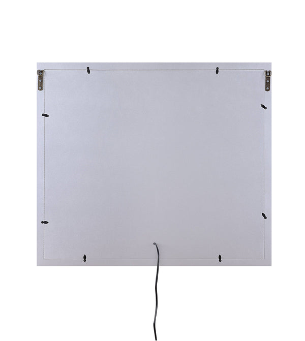 English Elm Noralie Glam Led Wall Mirror with Faux Diamond Frame for Bedroom or Entryway B2726P453786