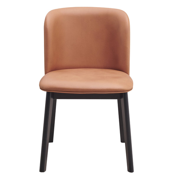 English Elm Camel Padded Side Chair Set of 2 — Camel Microfiber Seats, Black Frame, Ergonomic Comfort & Durable Design B062P209252