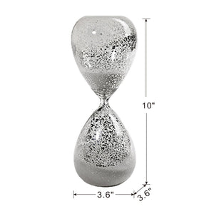 English Elm Set Of 2 Silvered Hourglasses, 60-Minute Timer With White Sand - Elegant Decor For Home & Office W2078P278479-GIGA