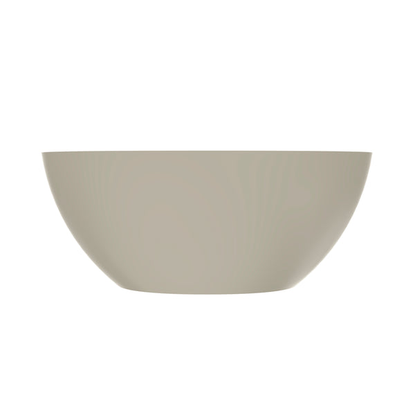English Elm 55 Inch Solid Surface Freestanding Soaking Tub Matte Beige Spa Style Bathtub W1613P371990