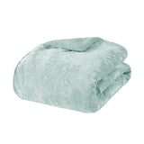 Intelligent Design Mira Glam/Luxury Crushed Velvet Sherpa Reversible Comforter Set ID10-2383 Aqua