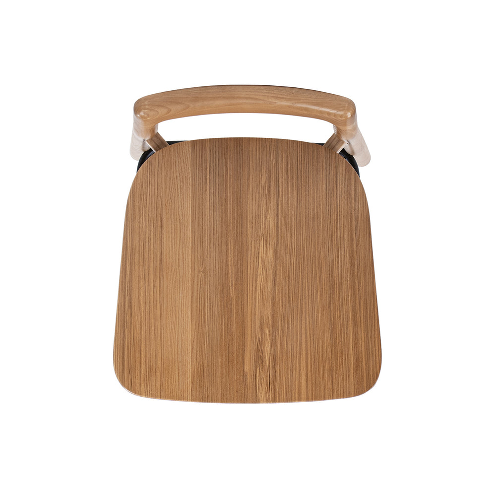 English Elm Jennifer Taylor Home - Sven Modern 30" Low Back Ash Wood Barstool with Black Iron Footrest — Durable, Sustainable Design Brown B2719P391774