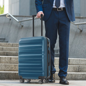 English Elm 28 Inch Hardshell Abs Checked Suitcase with Spinner Wheels and Built-in Lock for Travel N730P323462C