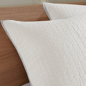 JLA Home Urban Habitat - Cotton Brooklyn Jacquard Comforter Set with Tufted Chenille Dots, OEKO-TEX, Hypoallergenic Fill Grey UH10-2161